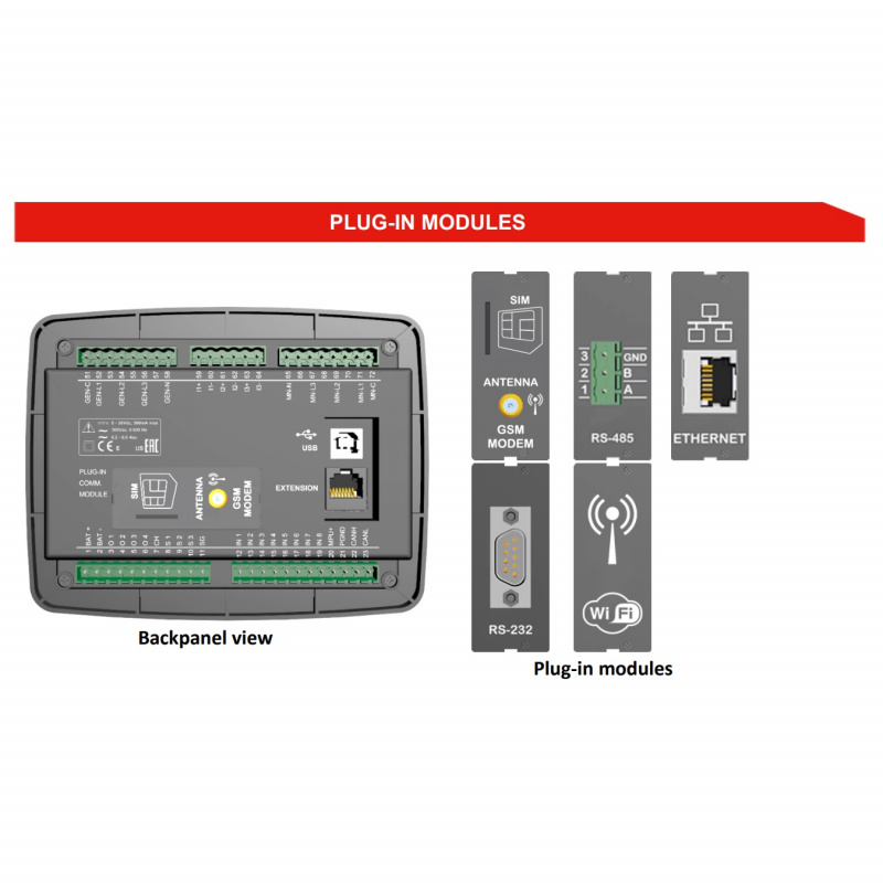 DATAKOM D-300-MK2 Multifunctional Generator Controller with MPU, J1939
