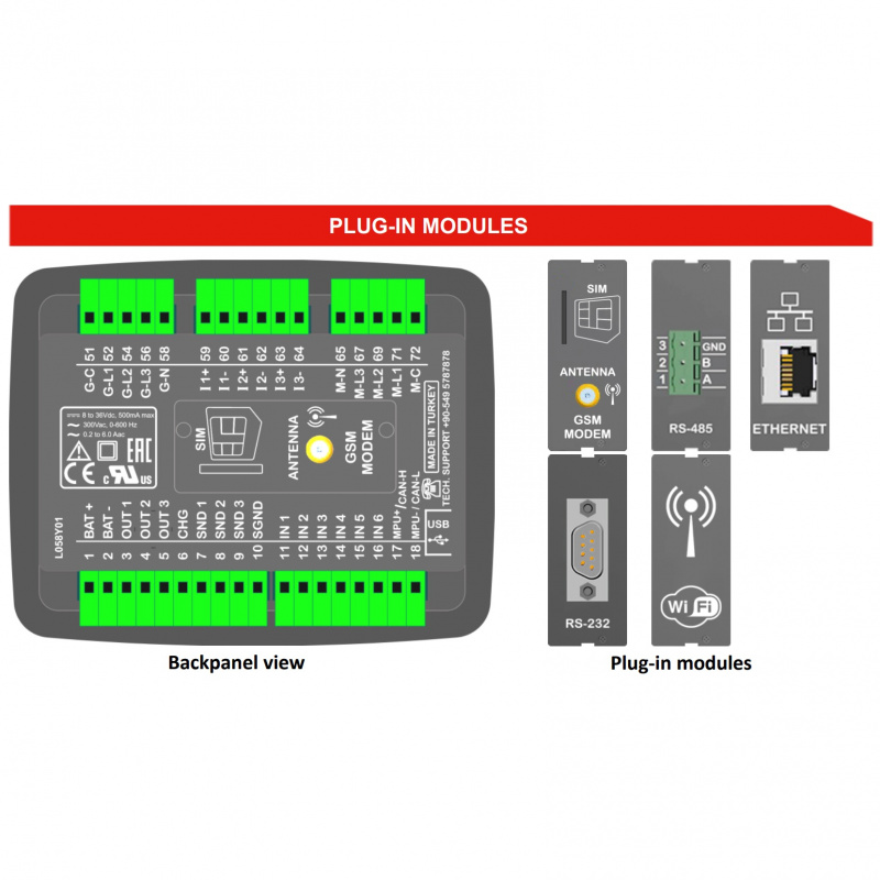 DATAKOM D-200-MK2 Multifunctional Generator Controller with J1939